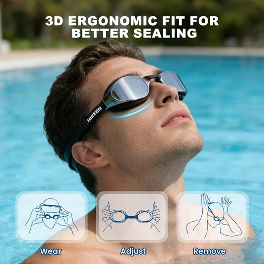 Hikeen Adult Swim Goggles with Anti-Fog & UV Protection