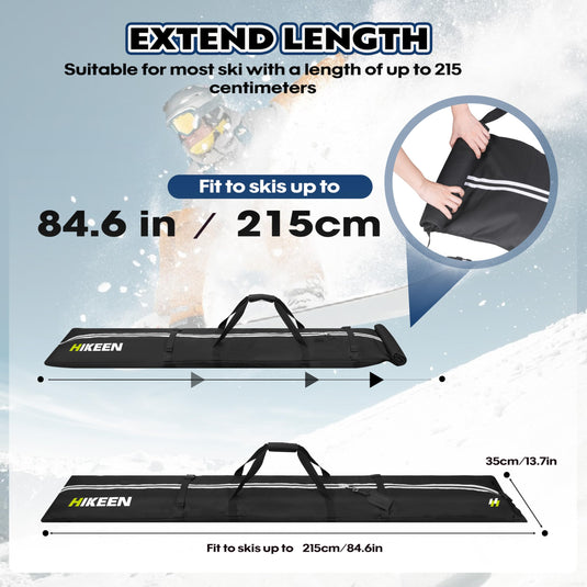 Hikeen Padded Ski Travel Bag – 215 CM