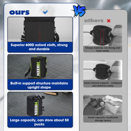 Hikeen Hockey Puck Bag – 50-Puck Capacity