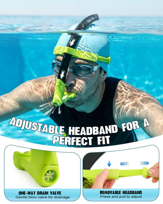 Hikeen Swim Snorkel with Purge Valve