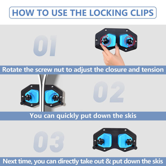 Hikeen Ski & Snowboard Wall Mount – 1-Pack