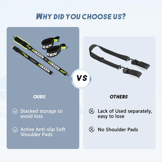 Hikeen Ski Carrier Strap – Adjustable