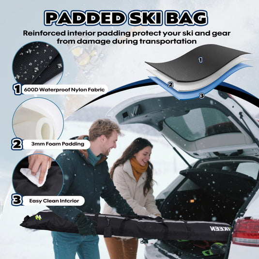 Hikeen Padded Ski Travel Bag – 215 CM