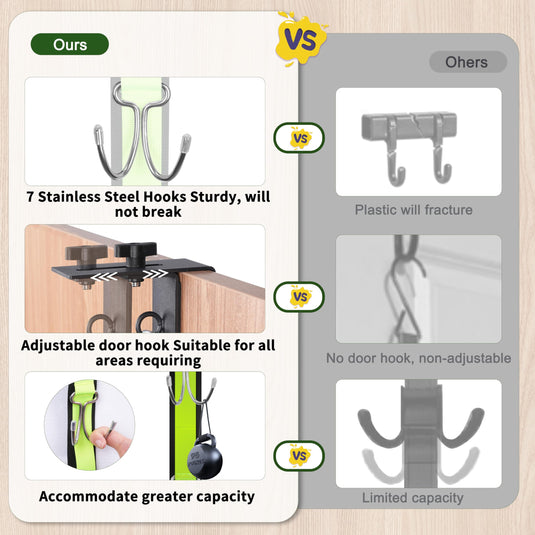 Hikeen 7-Hook Hockey Gear Drying Rack