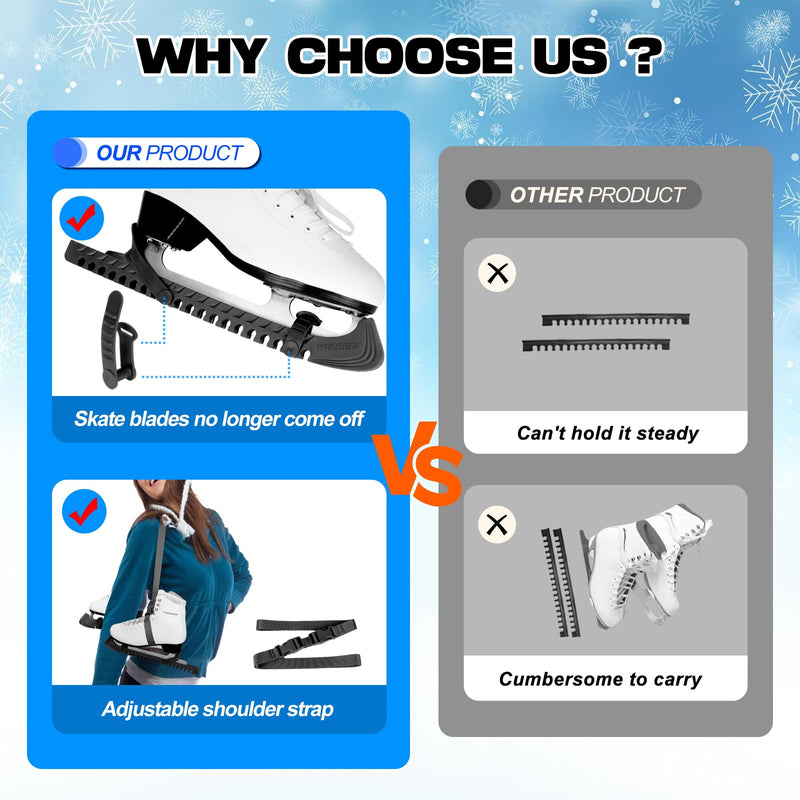 Lataa kuva gallerian katseluohjelmaan Hikeen Ice Skate Blade Guards with Shoulder Straps
