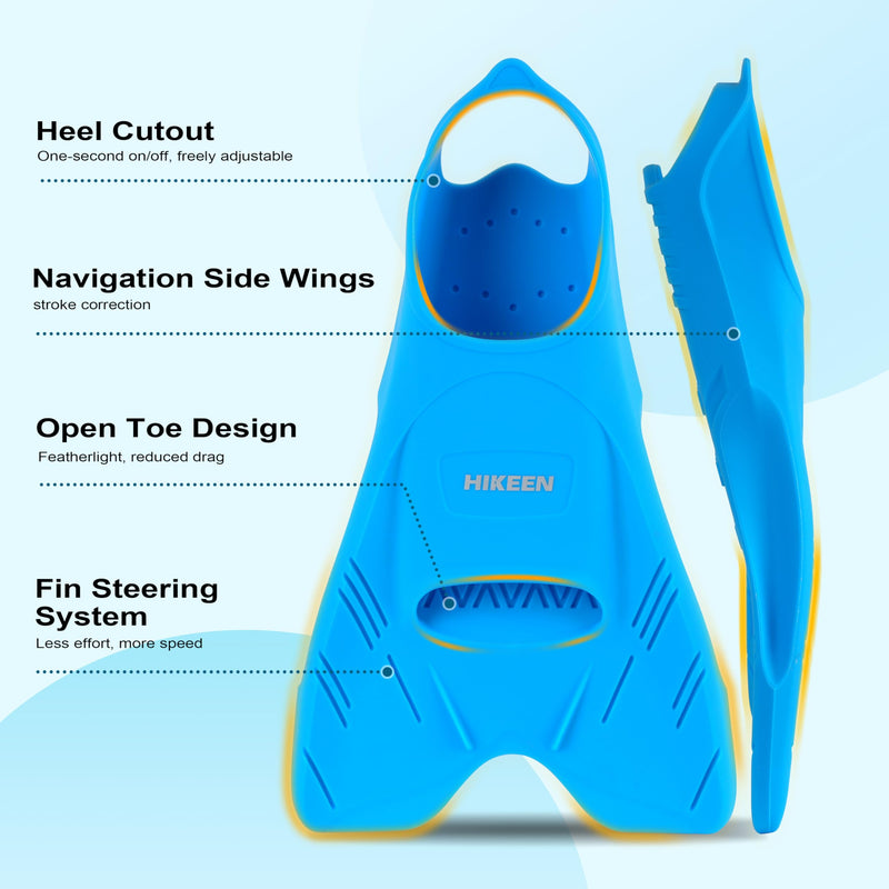 Lataa kuva gallerian katseluohjelmaan Hikeen Short Swim Fins with Mesh Bag

