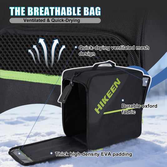Hikeen Ski Boot Bag with Helmet Compartment – 40L