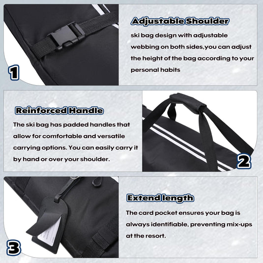 Hikeen Padded Ski Travel Bag – 215 CM