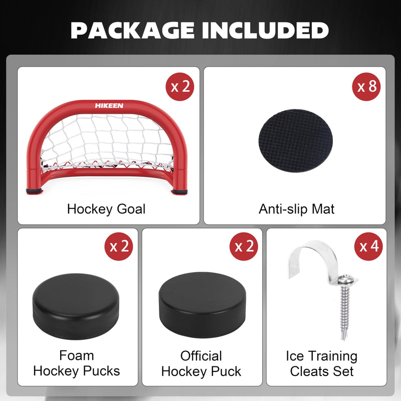 Load image into Gallery viewer, Hikeen Mini Hockey Goals – 2-Pack with 4 Pucks

