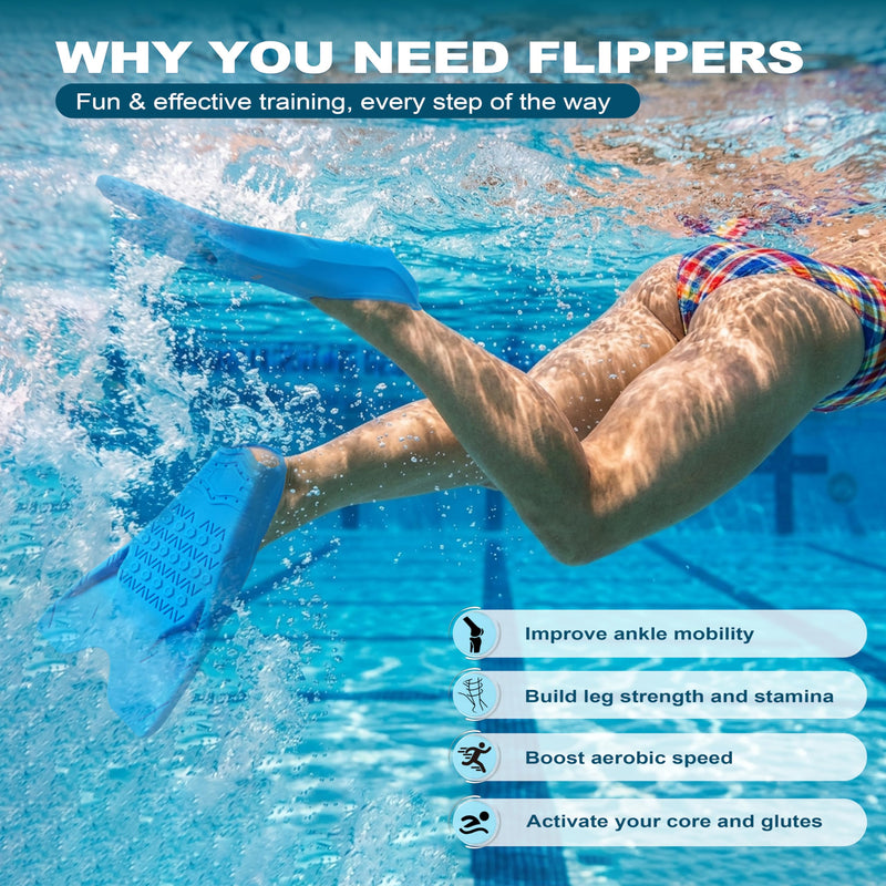 Lataa kuva gallerian katseluohjelmaan Hikeen Short Swim Fins with Mesh Bag
