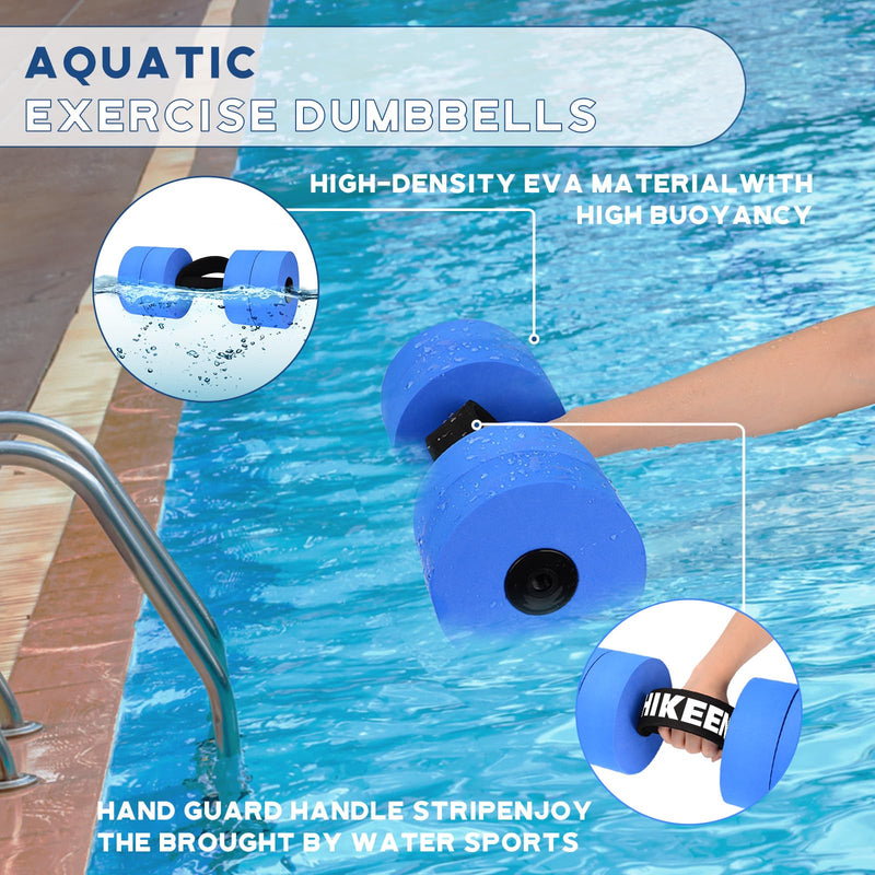 Chargez l'image dans la visionneuse de la galerie, Hikeen 6-Piece Water Aerobics Equipment Set with Aqua Belt &amp; Water Dumbbells
