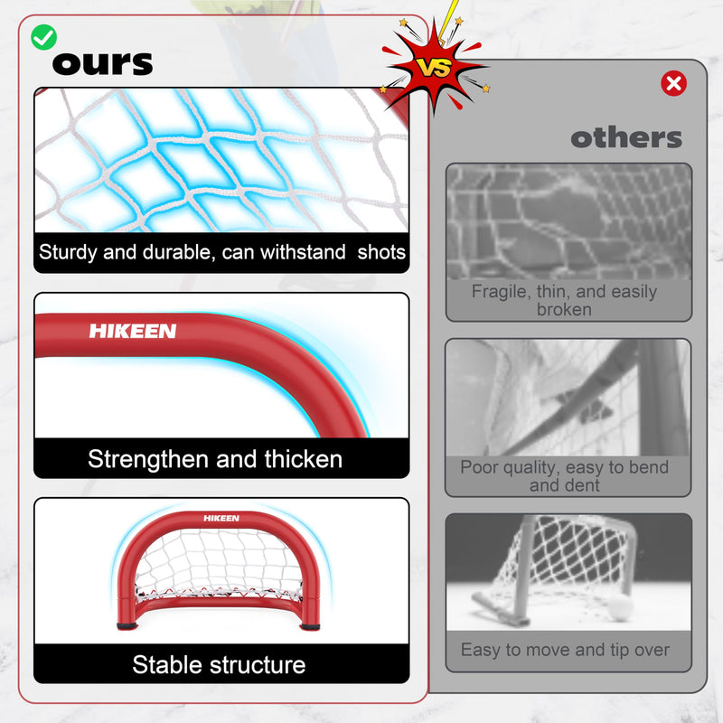 Load image into Gallery viewer, Hikeen Mini Hockey Goals – 2-Pack with 4 Pucks
