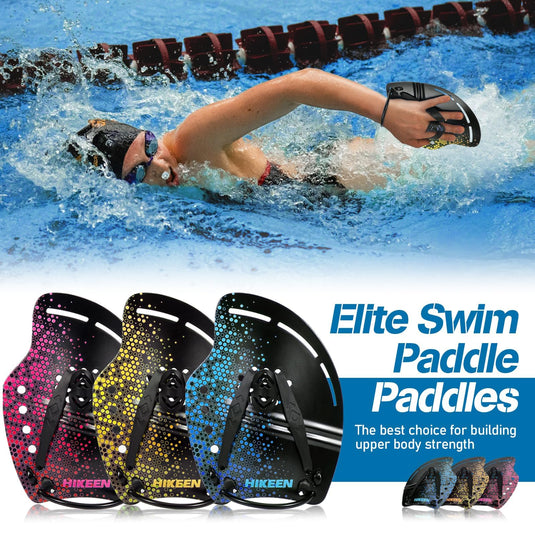 Hikeen Curved Swim Hand Paddles with Adjustable Straps