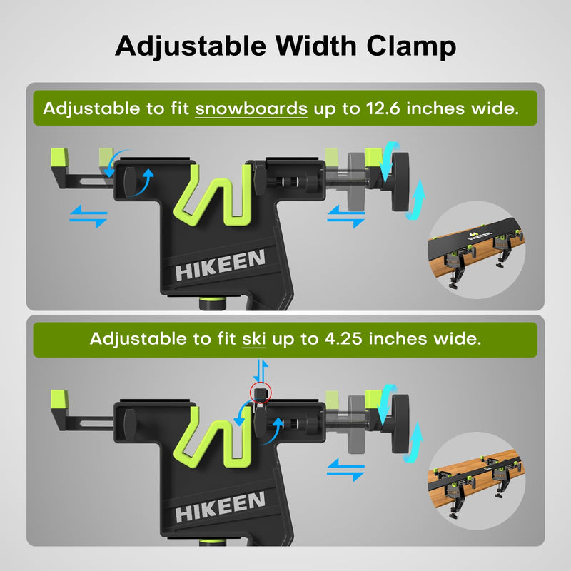 Lataa kuva gallerian katseluohjelmaan Hikeen Adjustable Ski &amp; Snowboard Vises – 2-Piece Set
