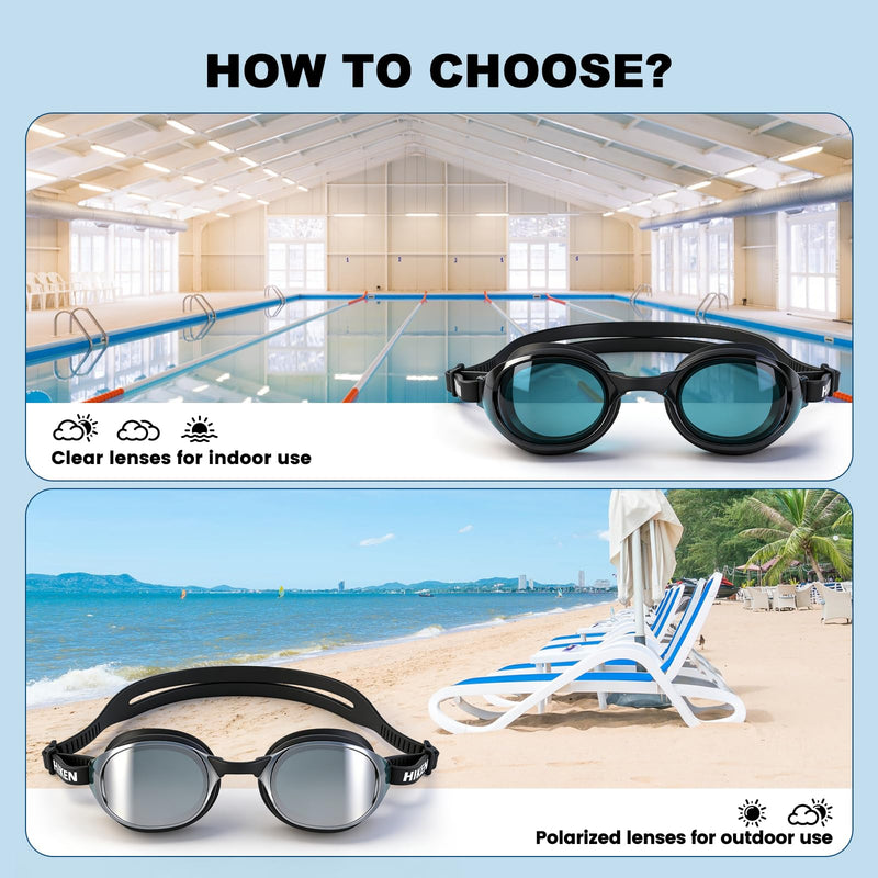 Chargez l'image dans la visionneuse de la galerie, Hikeen Adult Swim Goggles with Anti-Fog &amp; UV Protection
