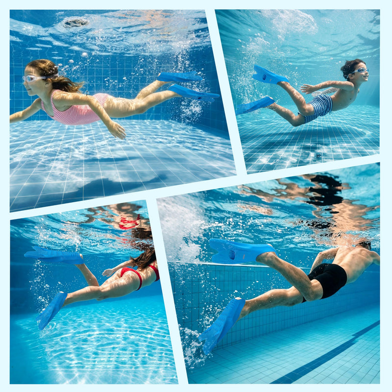 Lataa kuva gallerian katseluohjelmaan Hikeen Short Swim Fins with Mesh Bag
