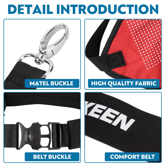 Hikeen Adult Swim Parachute Set with 3 Parachutes & Adjustable Belt