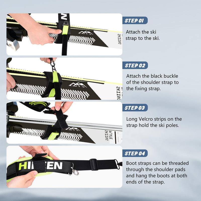 Load image into Gallery viewer, Hikeen Ski Carrier Strap – Adjustable
