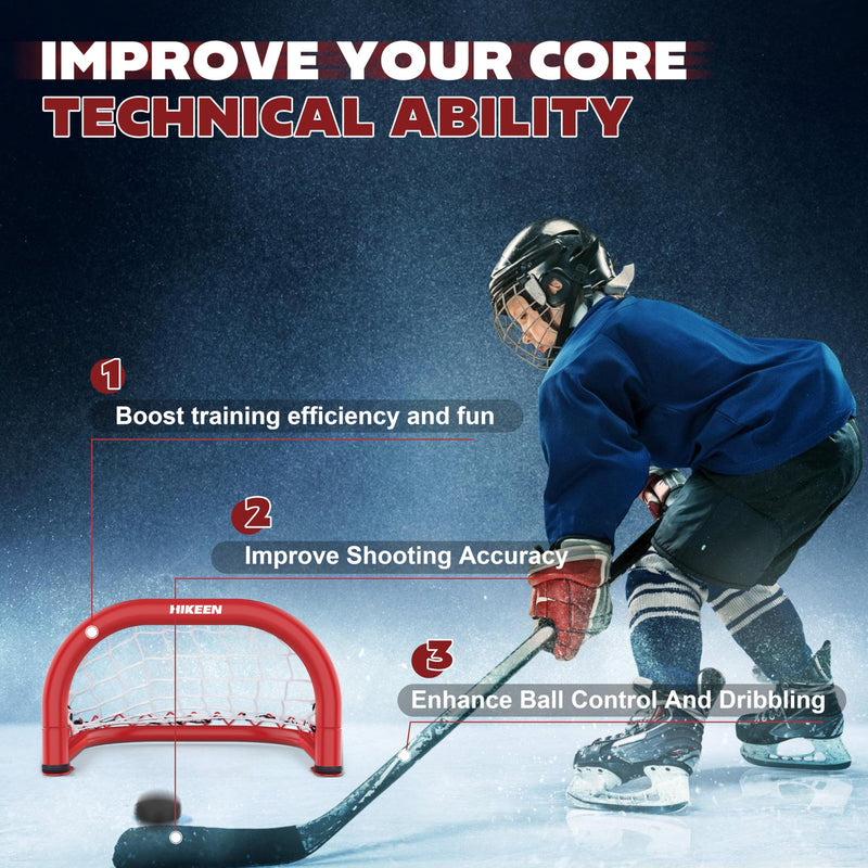 Load image into Gallery viewer, Hikeen Mini Hockey Goals – 2-Pack with 4 Pucks
