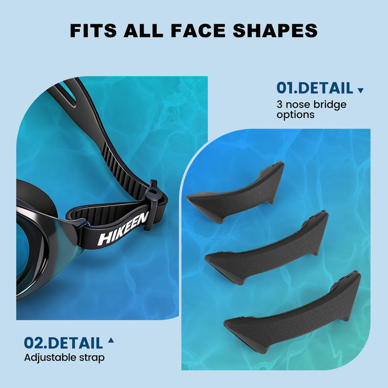 Chargez l'image dans la visionneuse de la galerie, Hikeen Adult Swim Goggles with Anti-Fog &amp; UV Protection

