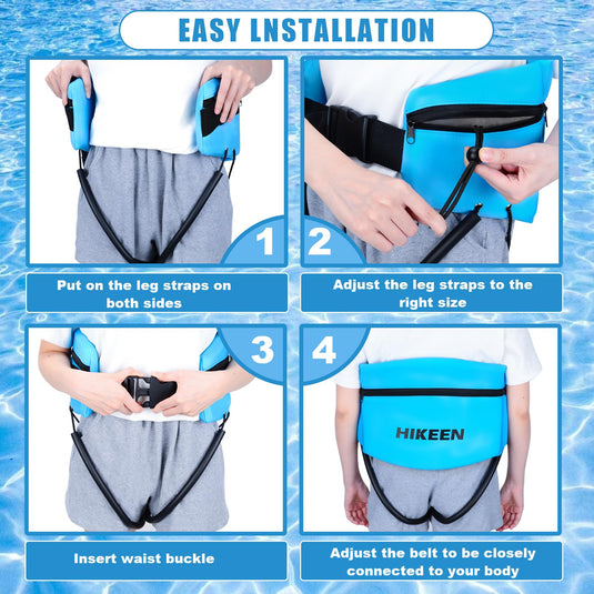 Hikeen Swim Fitness Training Set – Cuffs, Belt & Hand Paddles