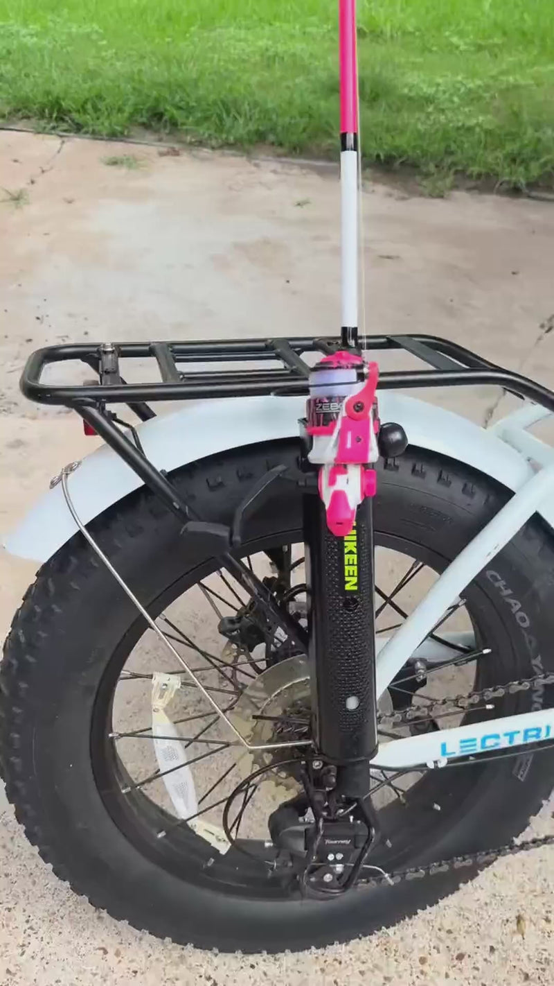 Lataa ja toista videota gallerian katseluohjelmassa Hikeen Adjustable Fishing Rod Holder for Bike, Chair, Cart &amp; ATV
