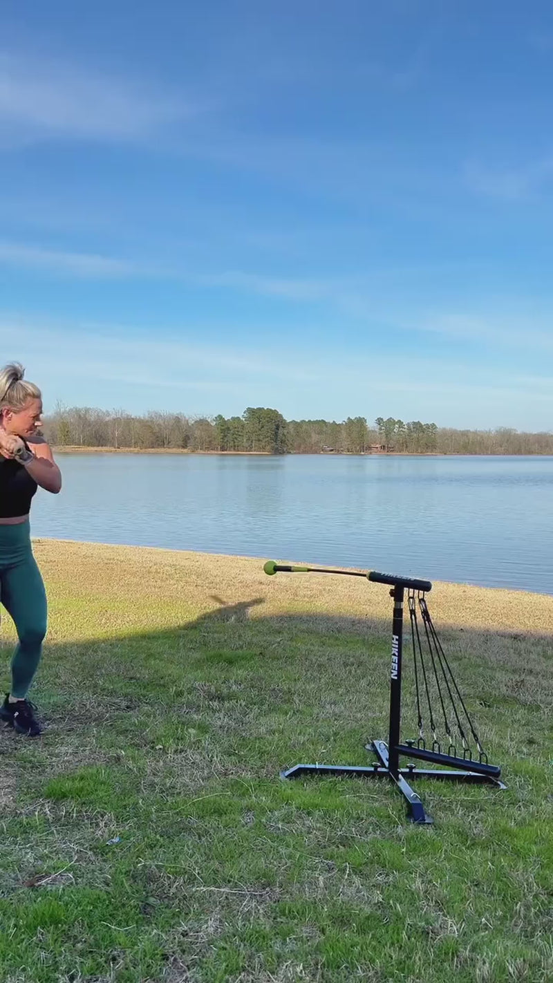 Load and play video in Gallery viewer, Hikeen Adjustable Baseball Softball Swing Trainer
