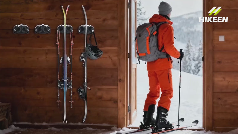 Load and play video in Gallery viewer, Hikeen Ski &amp; Snowboard Wall Mount
